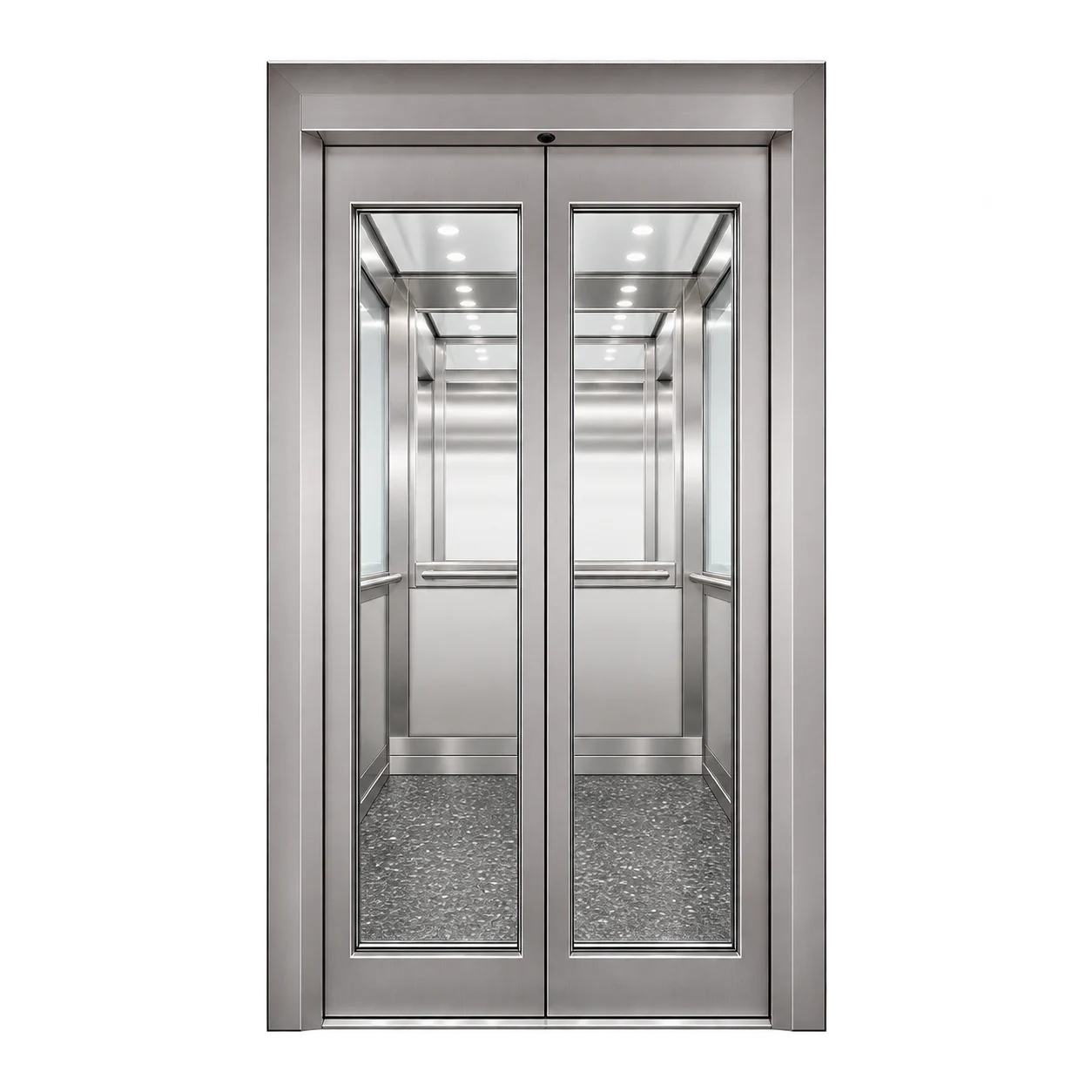 Porte vitrée automatique d'ascenseur