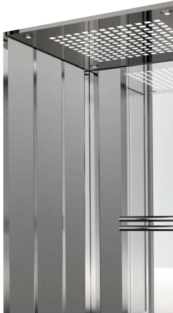 Intérieur de cabine d'ascenseur APM Résidence en inox